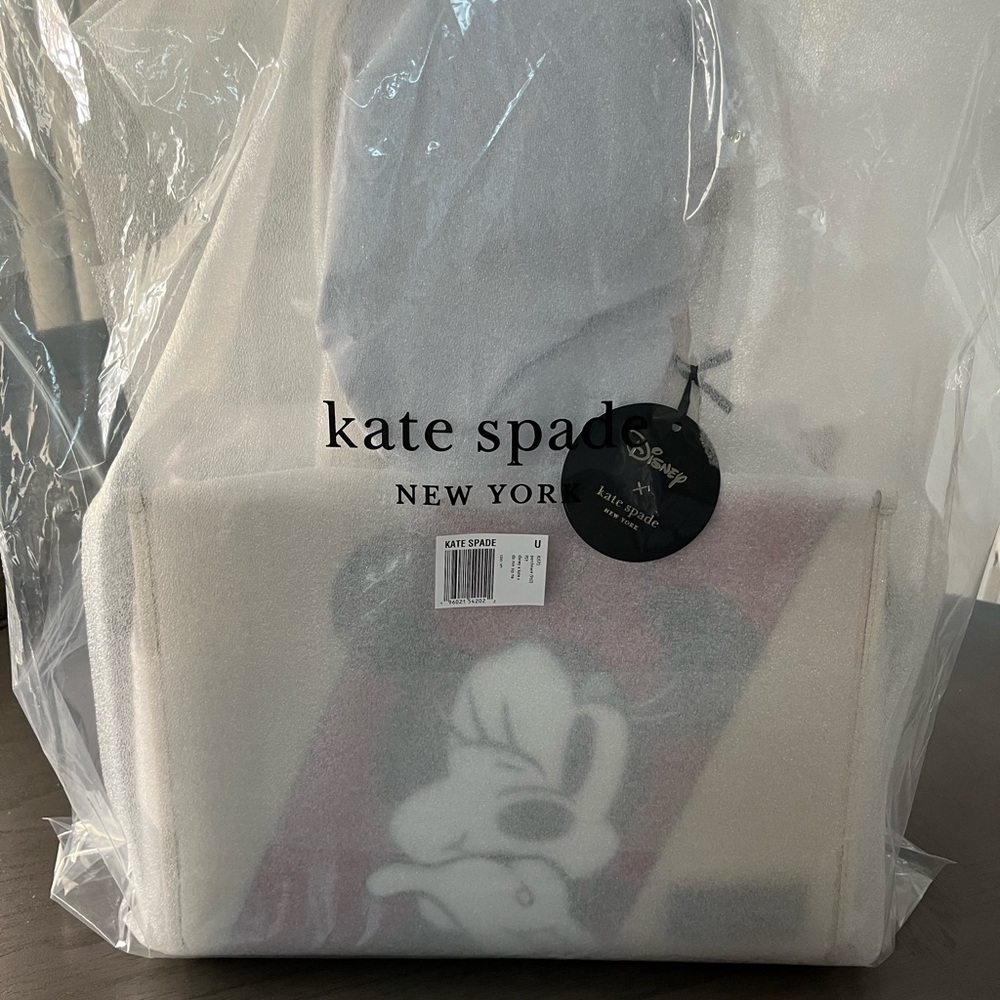 Kate Spade Disney X  Minnie Mouse Zip Top Tote  Parchment NWT - Picture 7 of 7